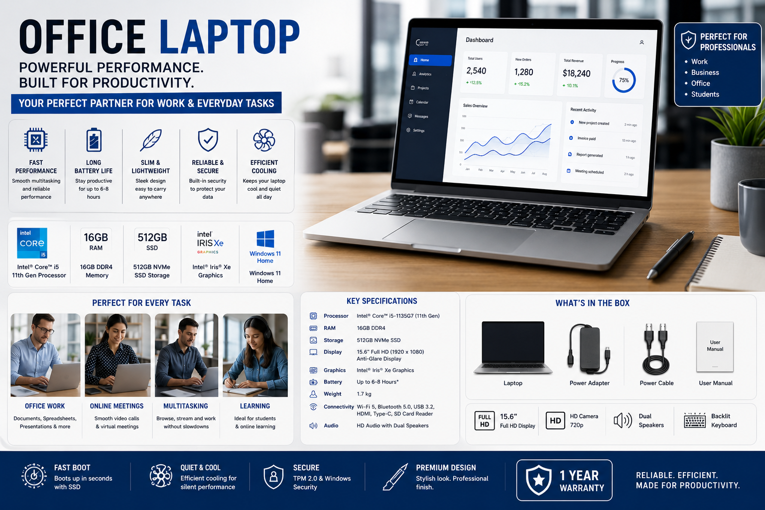 Efficient Office Laptop