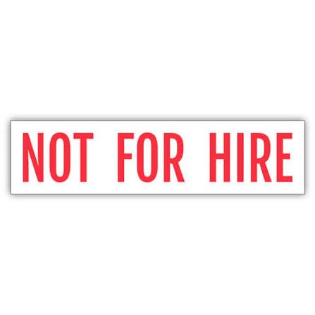 Not for Hire Magnet Cars