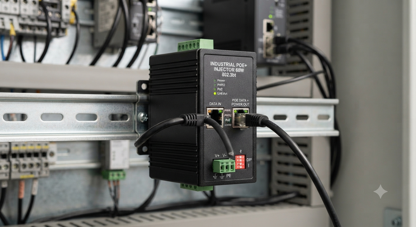 Industrial 60W Gigabit PoE Injector