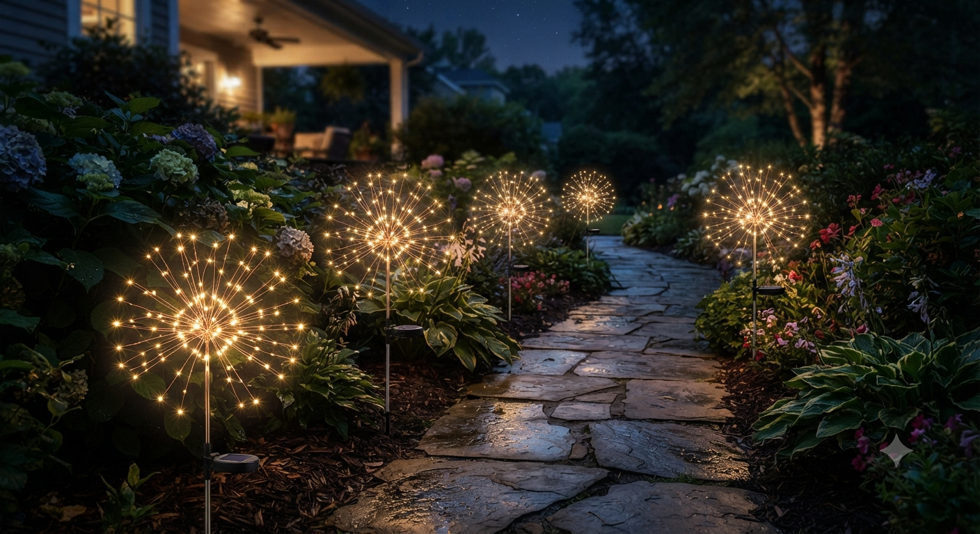 Solar Garden Firework Lights