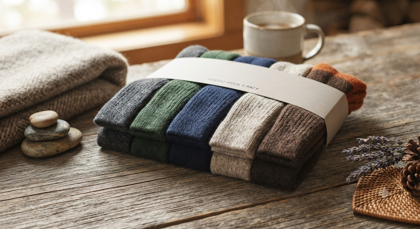 5 Pack Merino Wool Socks