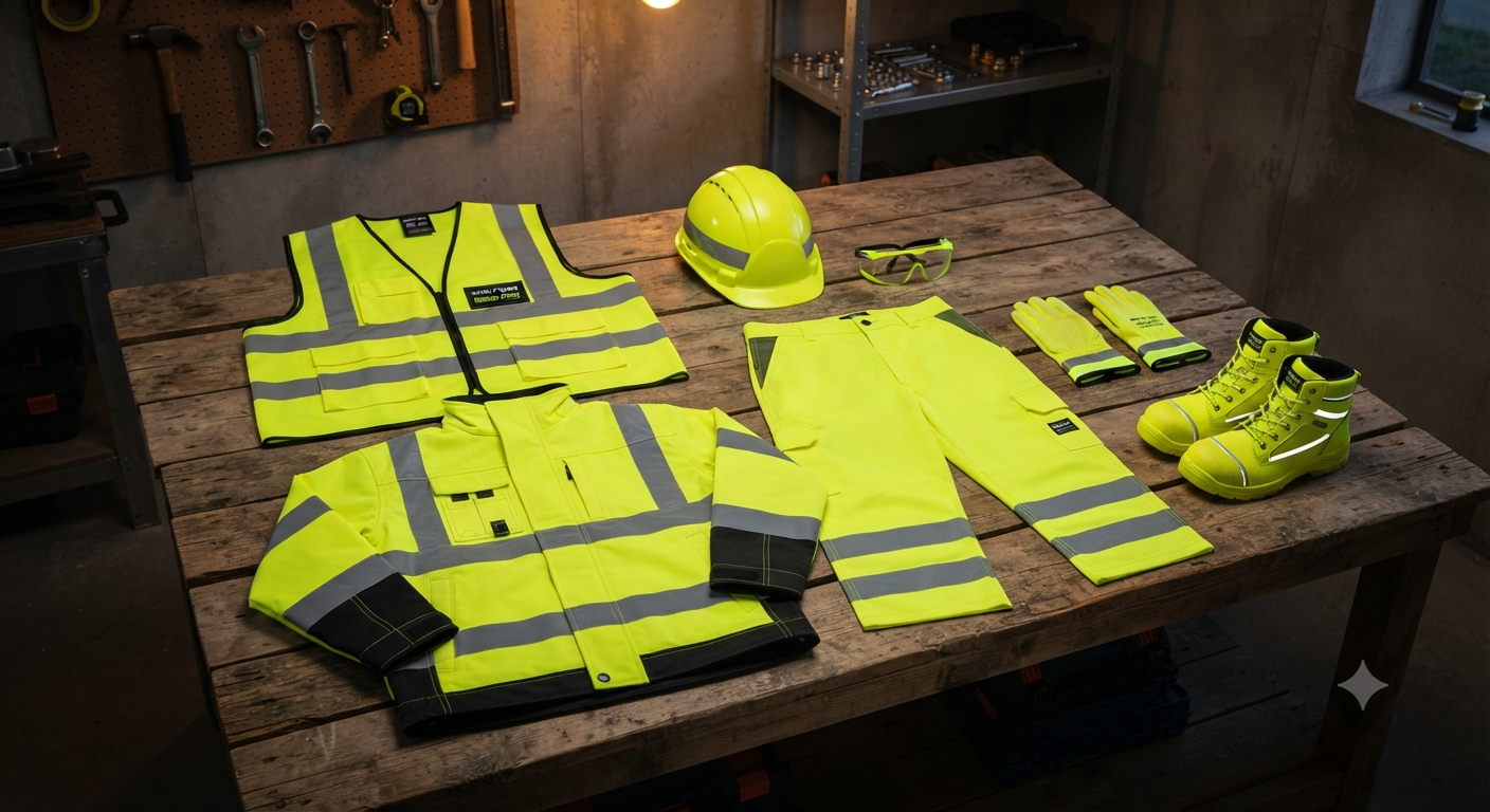 Neon Construction Worker Costume