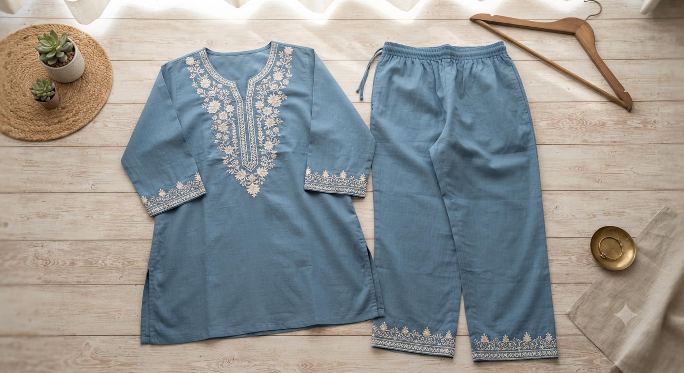 Women’s Cambric Cotton Co-Ord Set