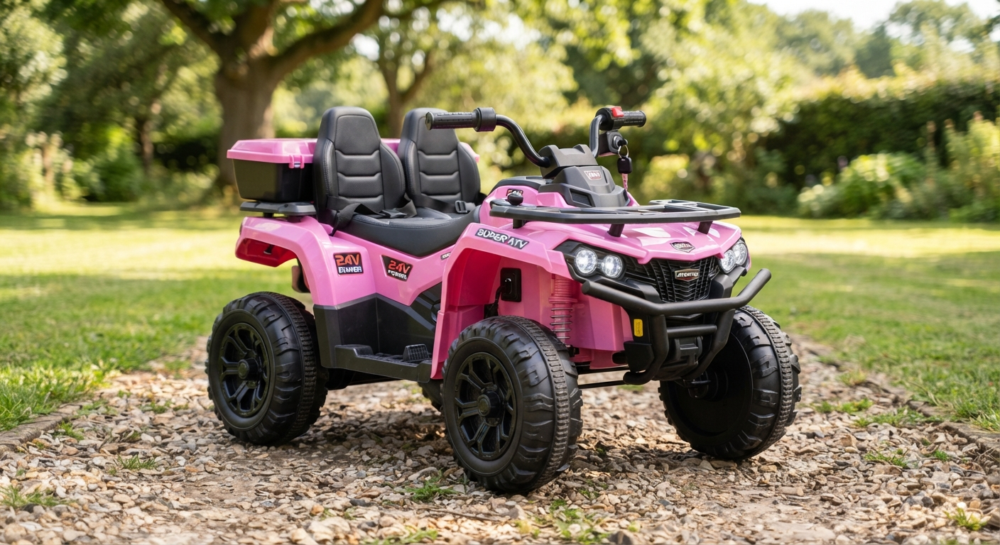 24V 2-Seater Pink Ride-on ATV