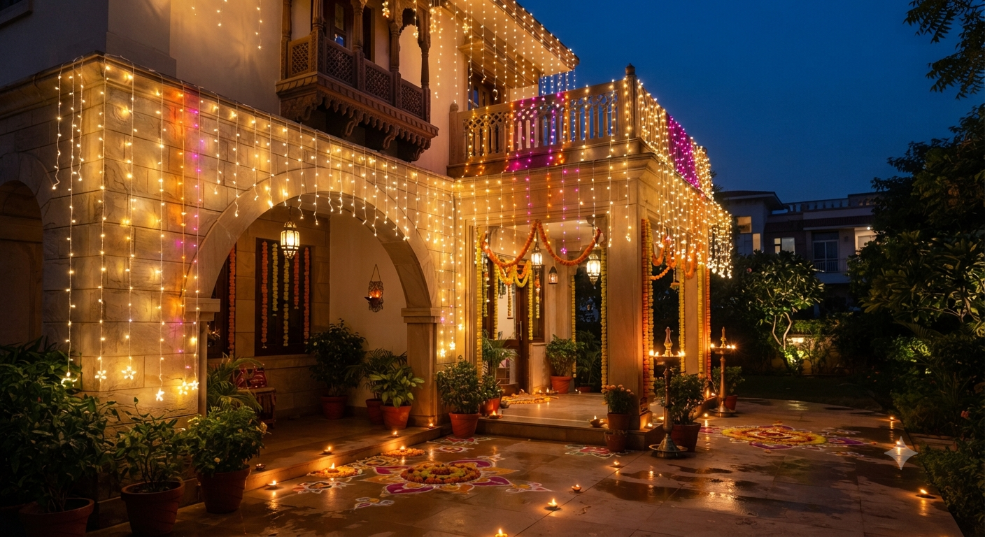 Icicle Diwali Lights Outdoor