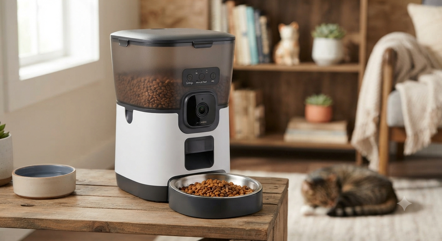 Automatic Cat Feeder with 2K Camera