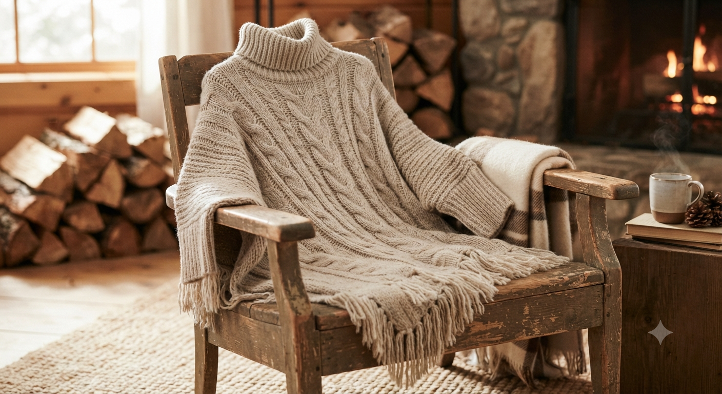 Poncho Maglia Donna Inverno