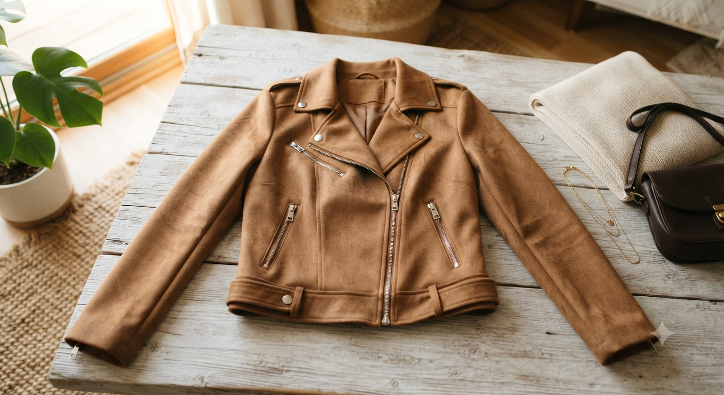 Women Faux Suede Jacket