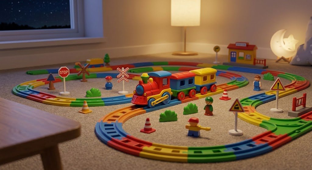 Motorized Train and Traffic Signs