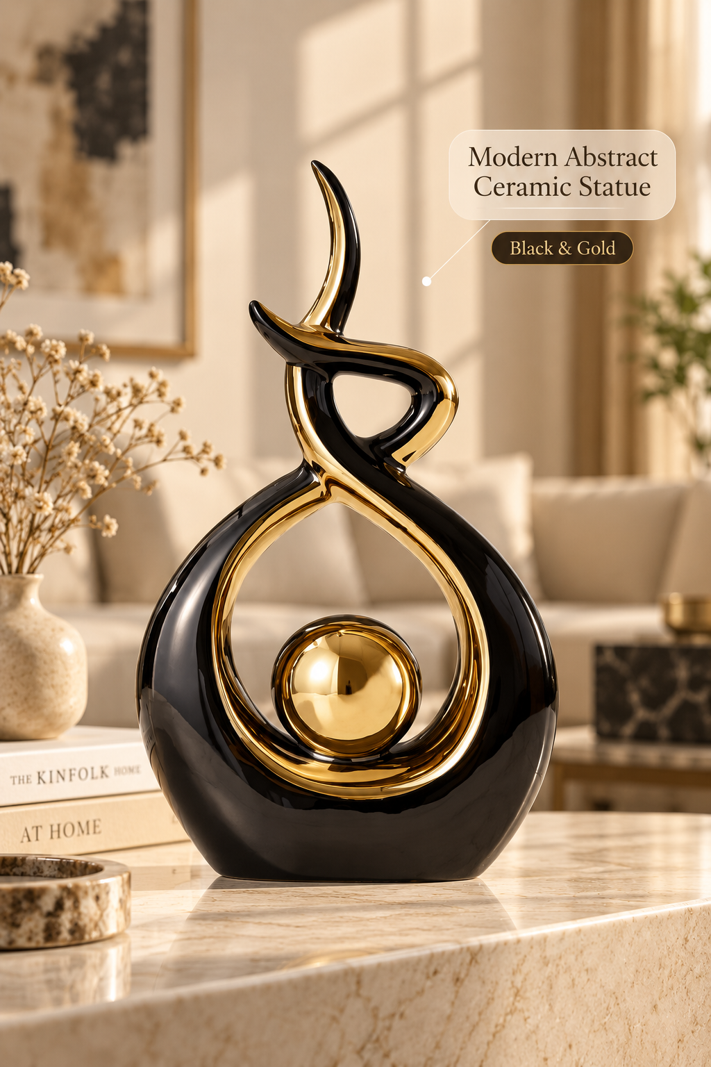 Modern Abstract Ceramic Statue