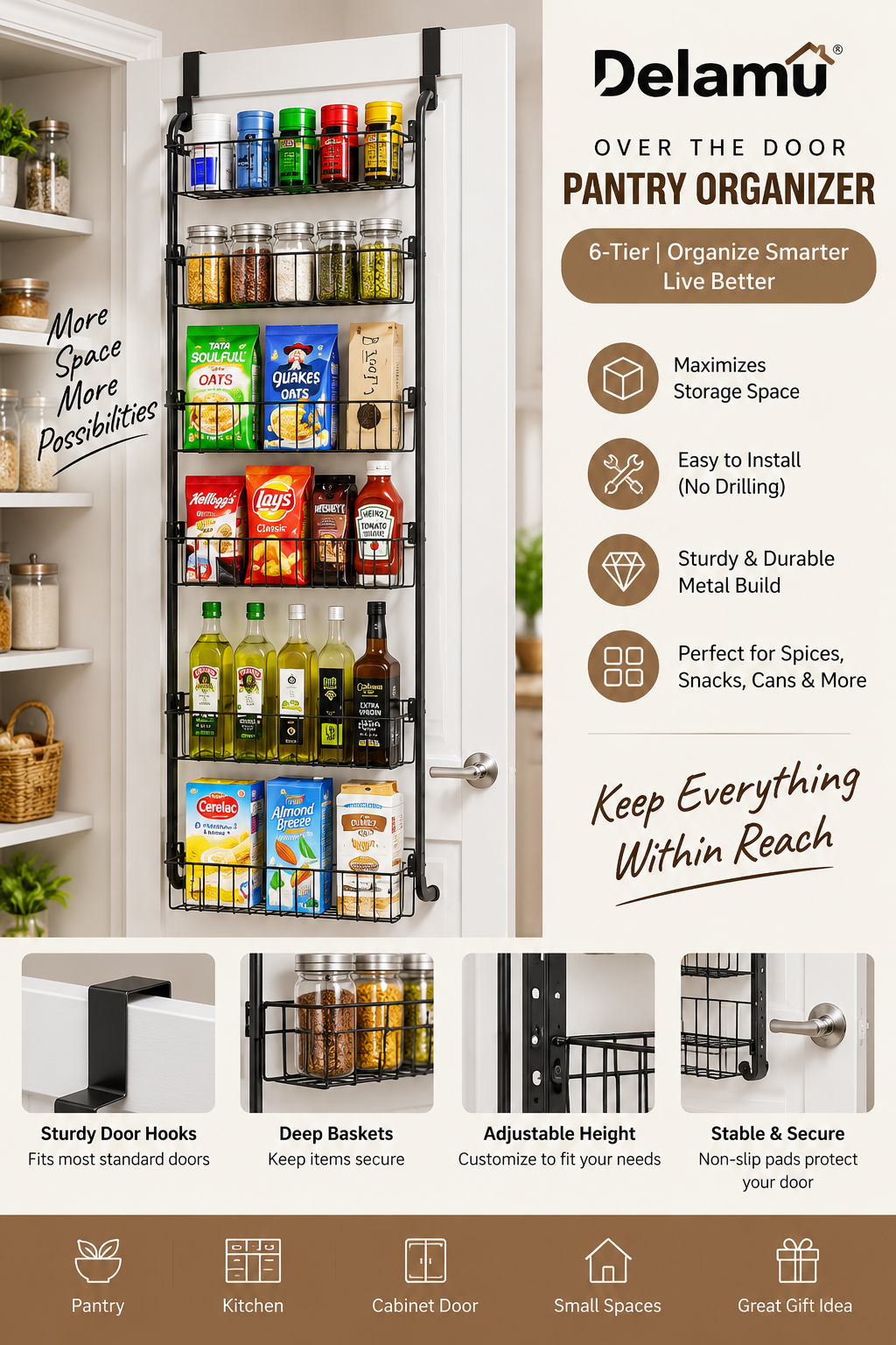 Over the Door Pantry Organizer