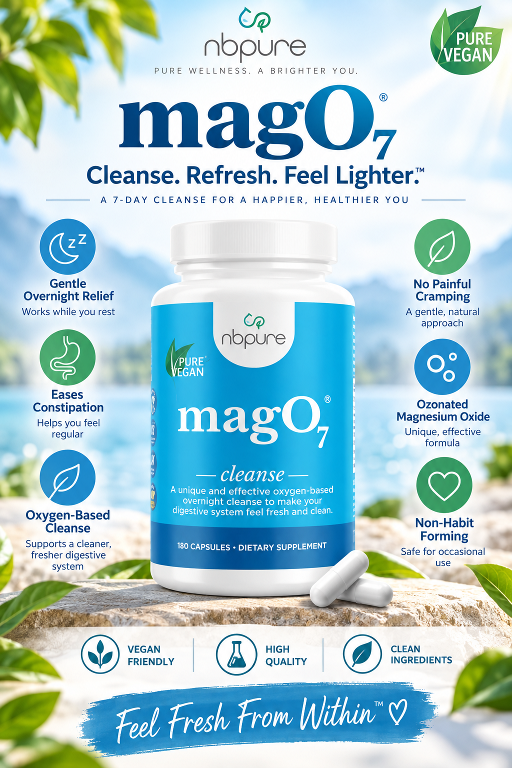 nbpure MagO7 Natural Colon Cleanse & Detox