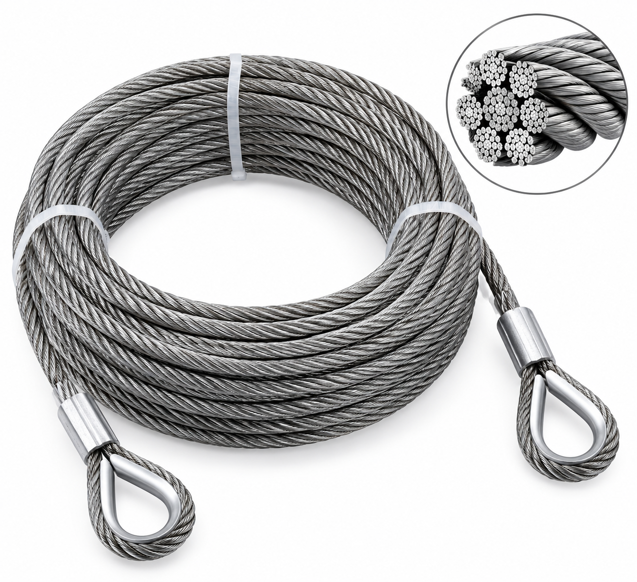 Reinforced 35m Wire Rope