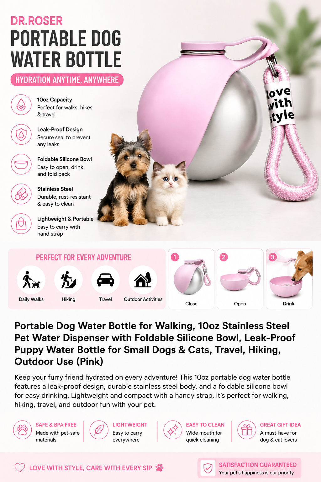 Convenient Dog Water Bottle