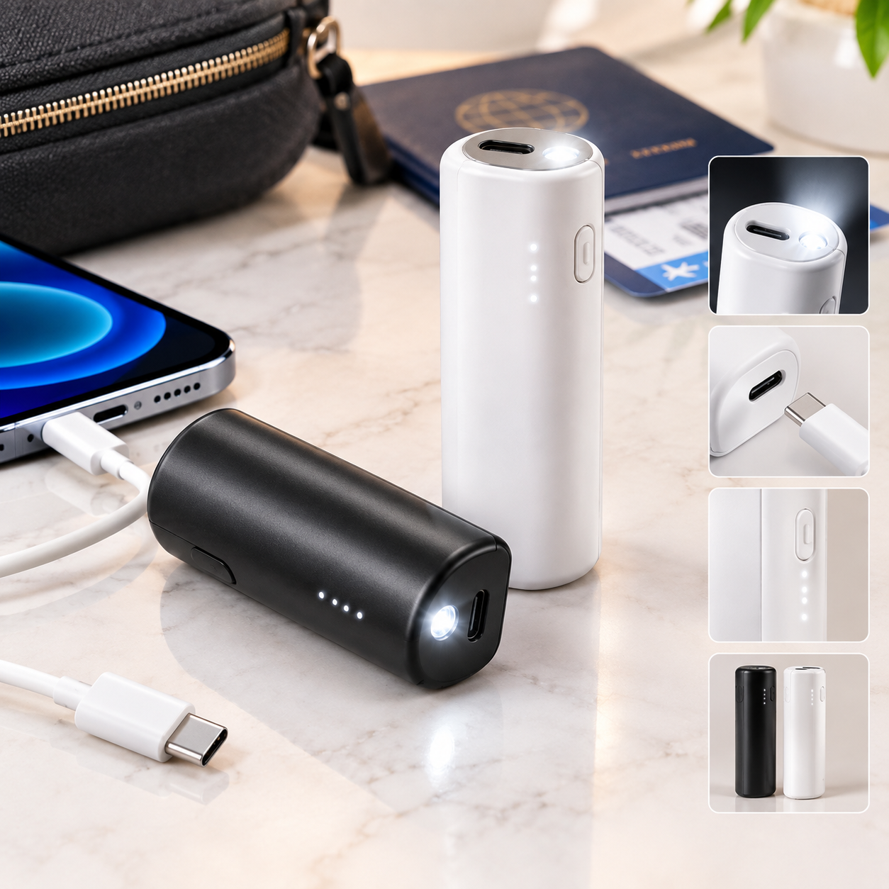 Compact Portable Charger 2-Pack