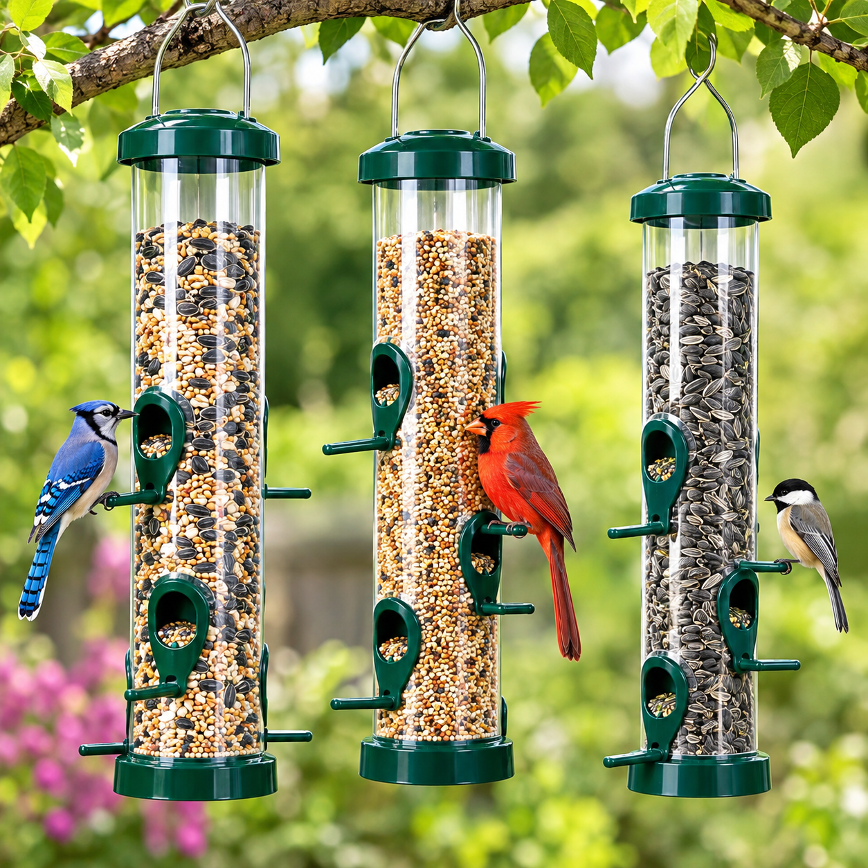 Tube Bird Feeders for Outdoors