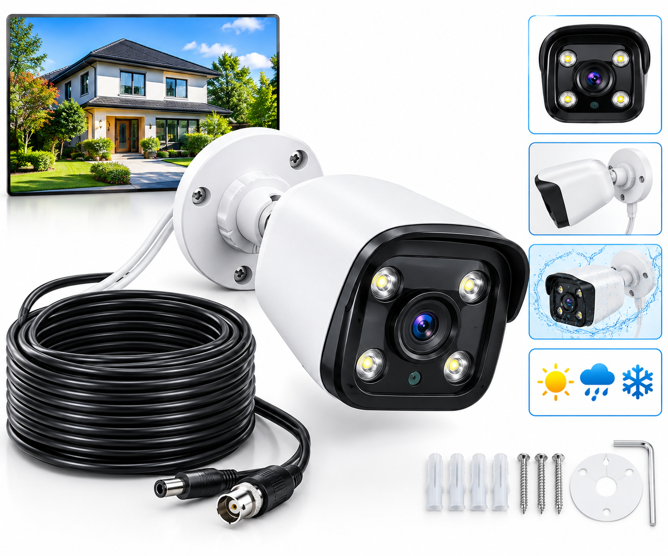2K Security Camera Wired