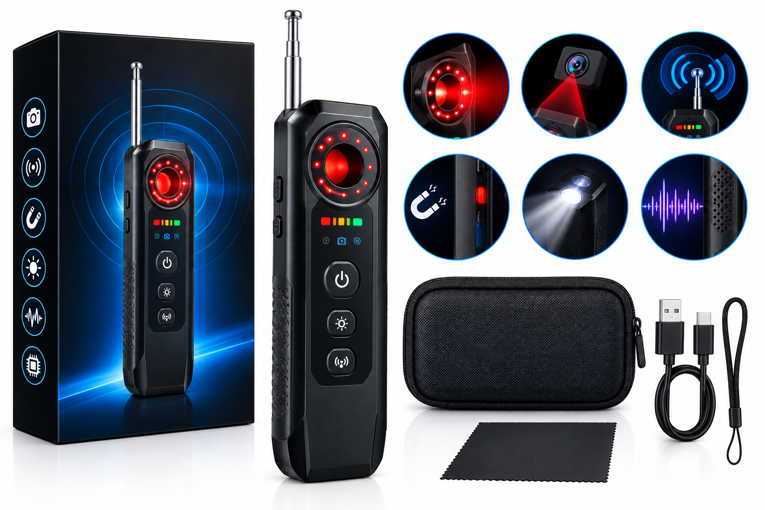 7-in-1 Hidden Camera Detector
